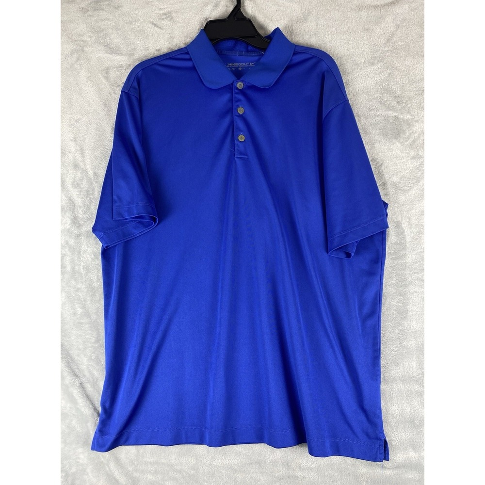 Nike Golf  Dri-fit  polo men's XL blue‎ Outdoor Shirt Embroidered